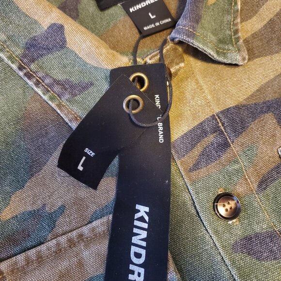 Men KINDRED Canvas Camo Jacket Large NEW - Picture 3 of 3